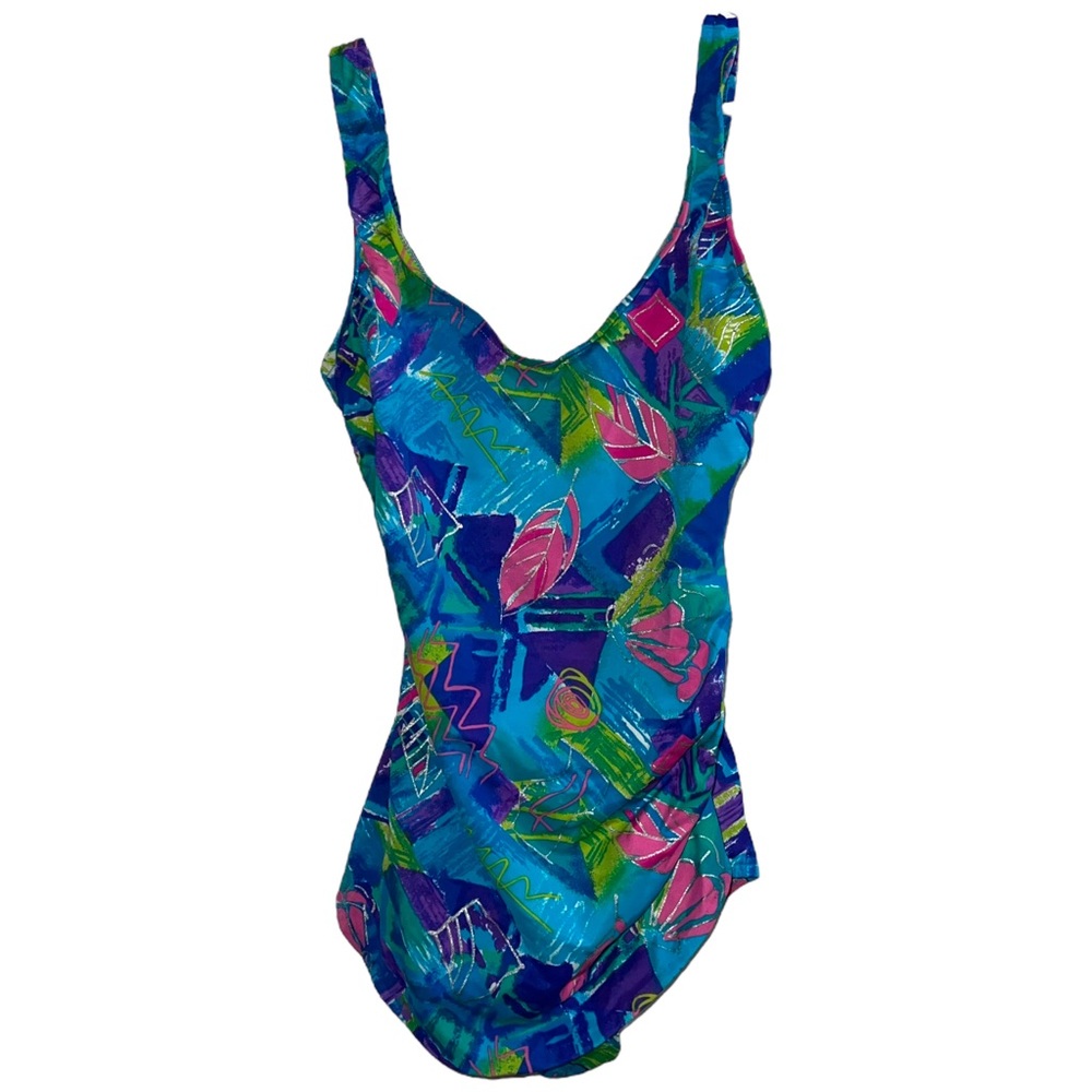Vintage Sandcastle One Piece Swimsuit Size 12 - Vintage 80's / 90's Bathing Suit